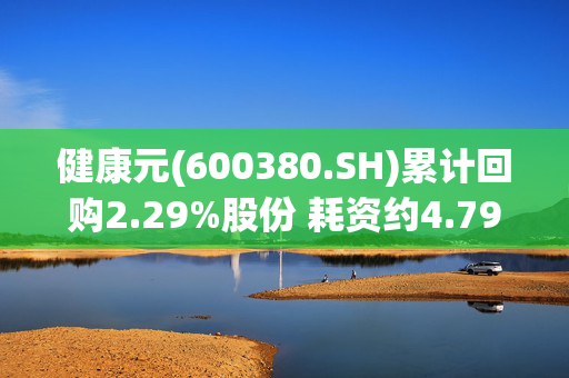 健康元(600380.SH)累计回购2.29%股份 耗资约4.79亿元